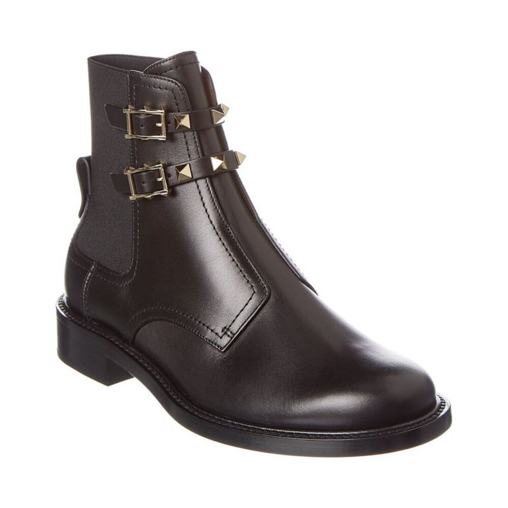 Valentino Rockstud 20 Leather Boot, Black